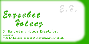 erzsebet holecz business card